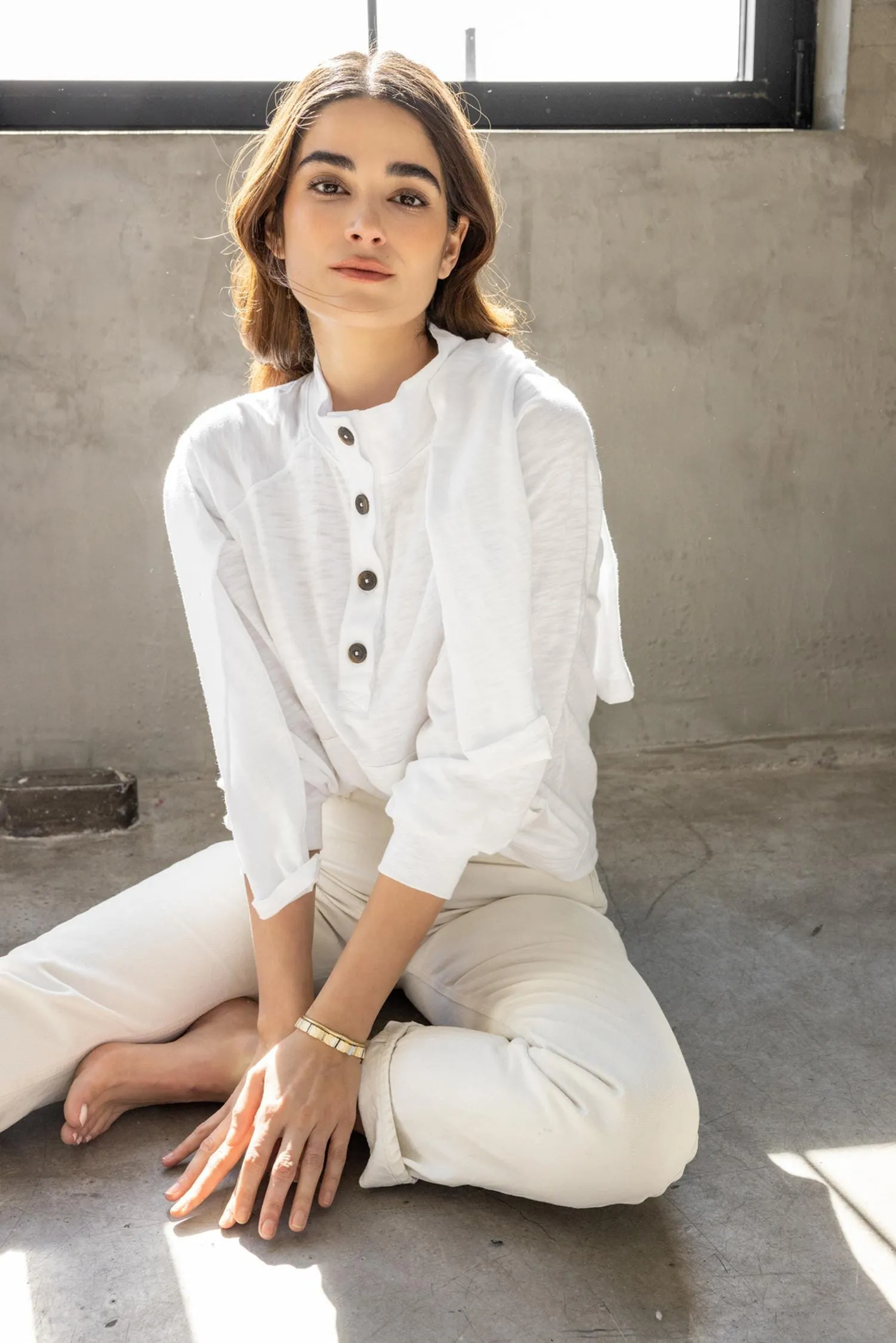 Mock Neck Henley sold by Lilla P product image thumbnail 5