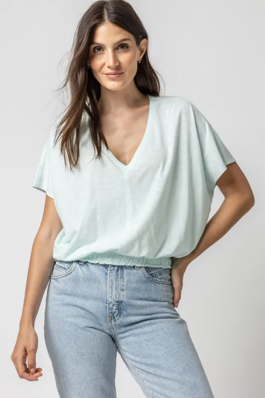 Elastic Hem V-Neck Dolman sold by Lilla P