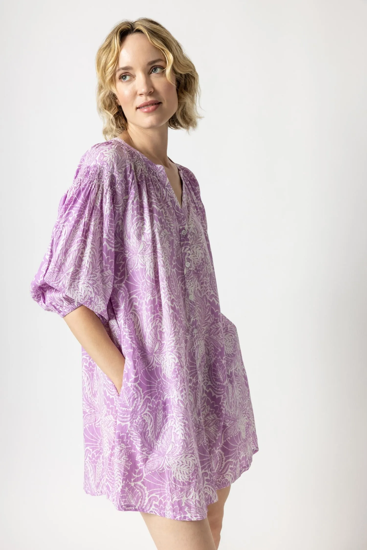 Bracelet Sleeve Buttondown Dress sold by Lilla P product image thumbnail 2