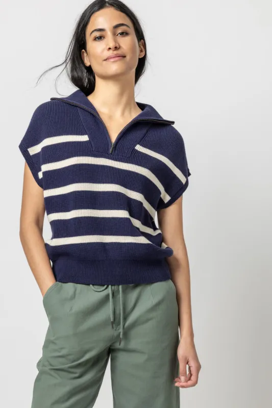 Half Zip Striped Sweater sold by Lilla P