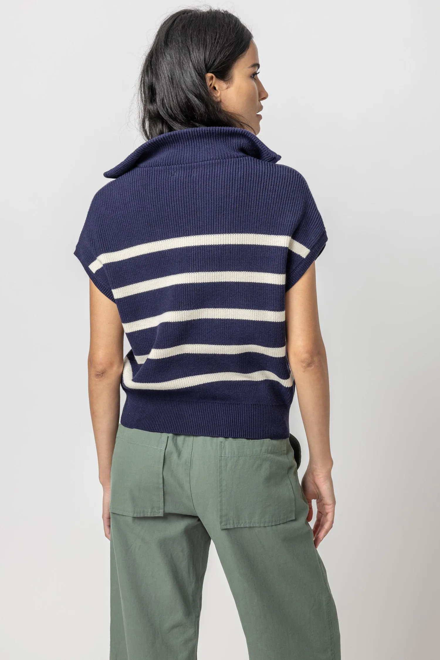 Half Zip Striped Sweater sold by Lilla P product image thumbnail 3