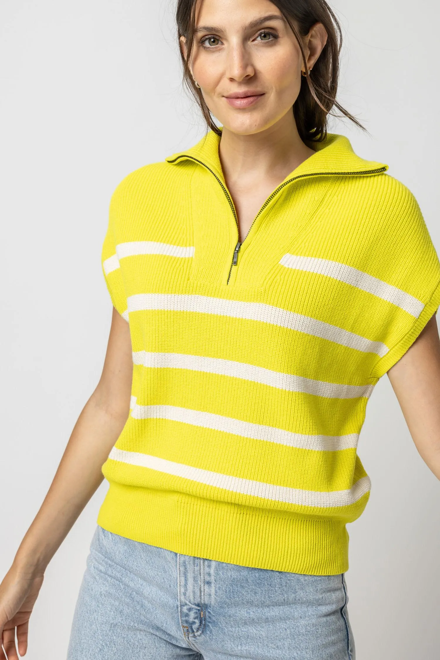 Half Zip Striped Sweater sold by Lilla P product image thumbnail 2