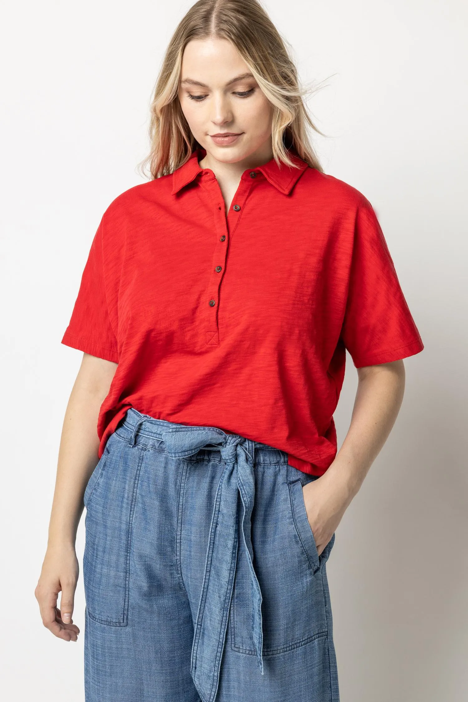 Short Sleeve Dolman Polo sold by Lilla P product image thumbnail 3