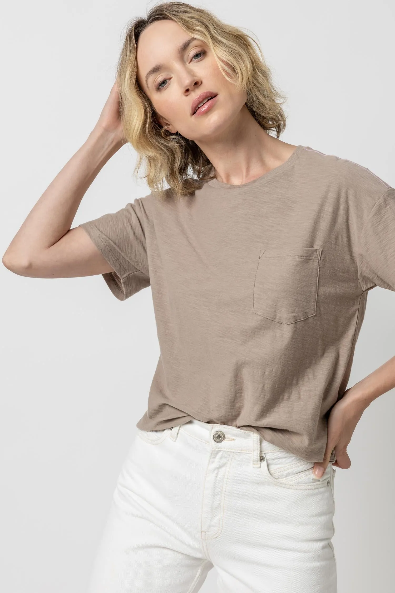 Short Sleeve Pocket Tee sold by Lilla P product image thumbnail 3