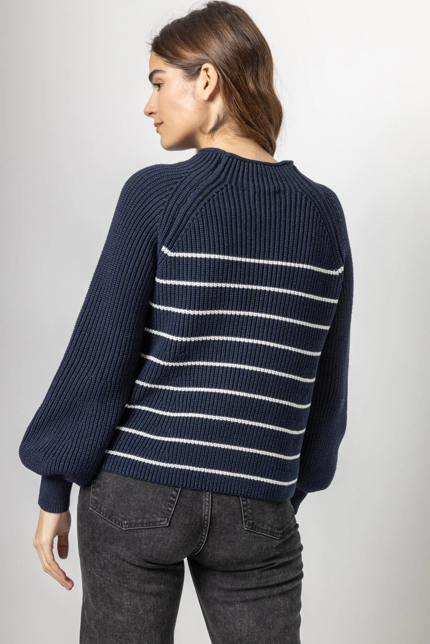 Striped Rib Raglan Sweater sold by Lilla P product image thumbnail 3