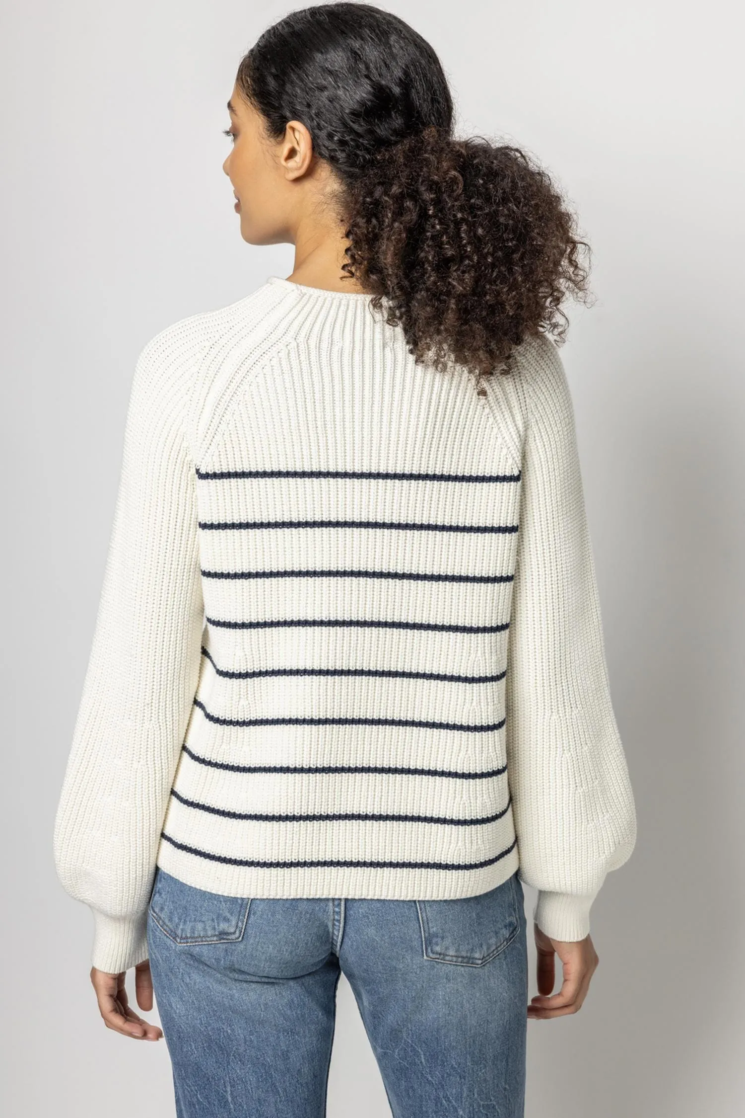 Striped Rib Raglan Sweater sold by Lilla P product image thumbnail 5