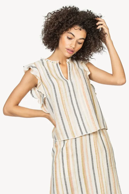 Ruffle Sleeve Tank sold by Lilla P