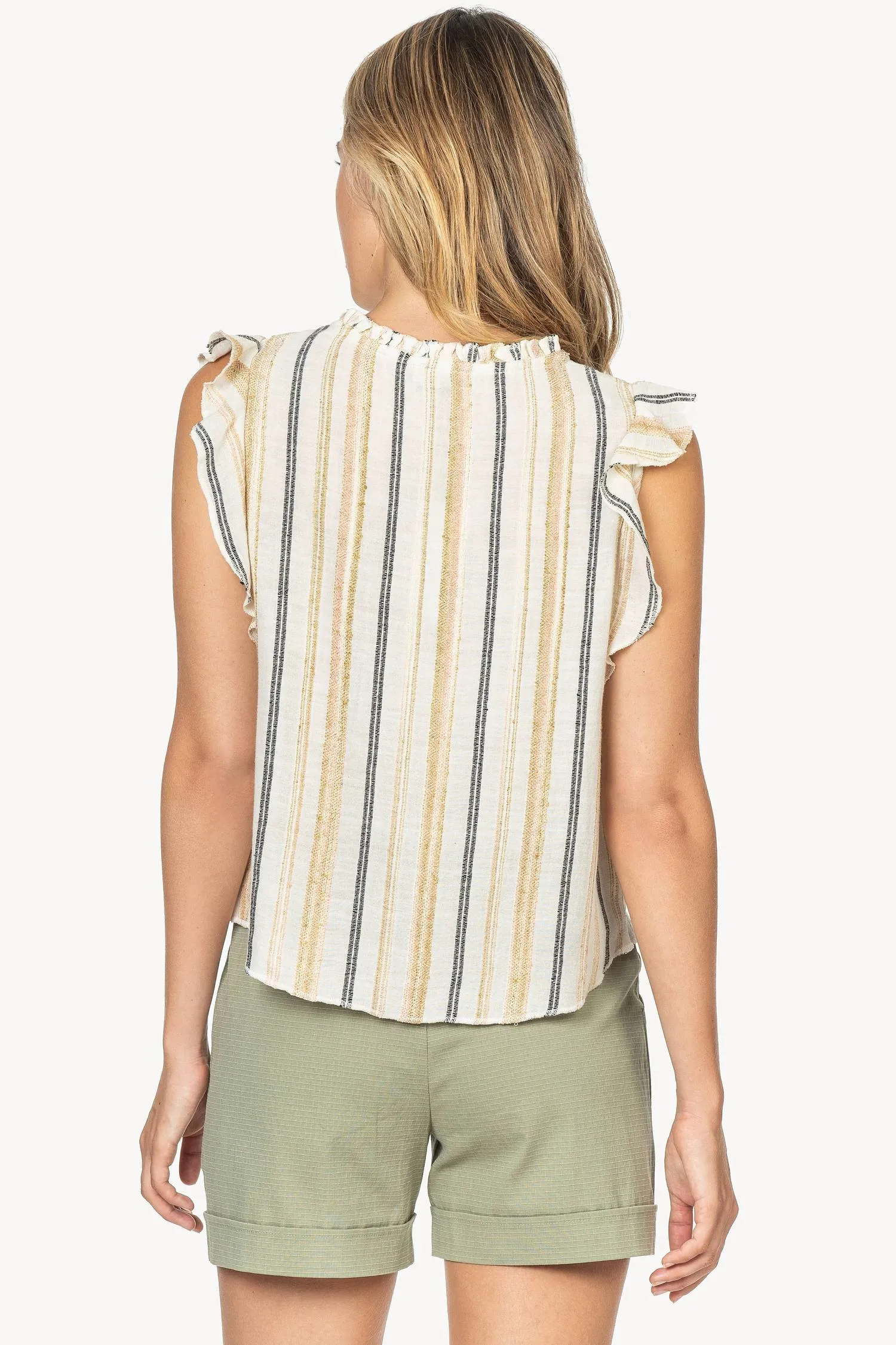 Ruffle Sleeve Tank sold by Lilla P product image thumbnail 3