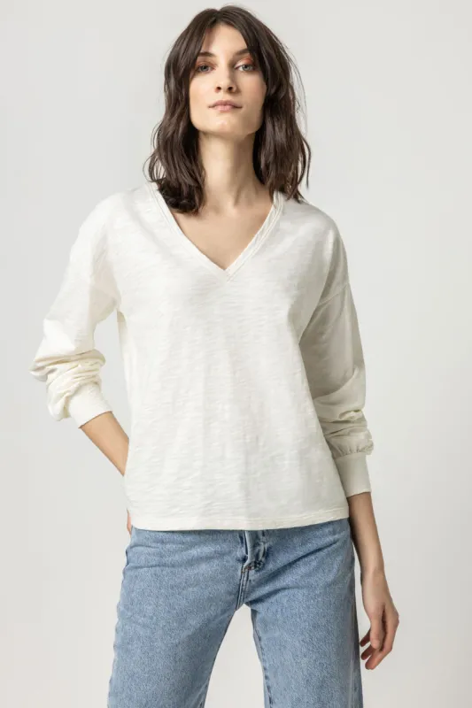 Full Sleeve Drop Shoulder V-Neck sold by Lilla P