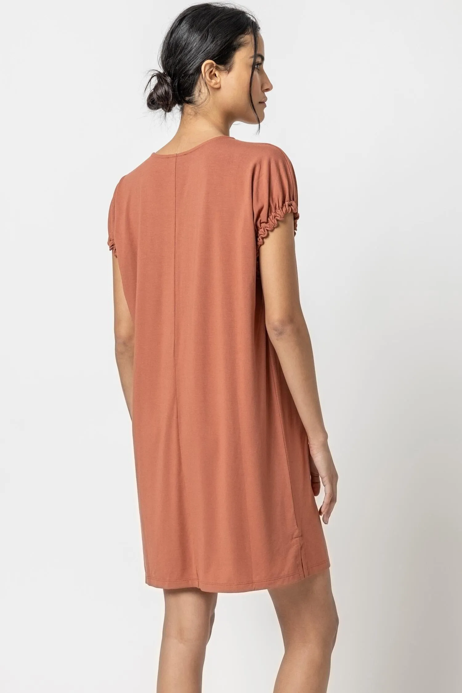 Easy V-Neck Elastic Cuff Dress sold by Lilla P product image thumbnail 3