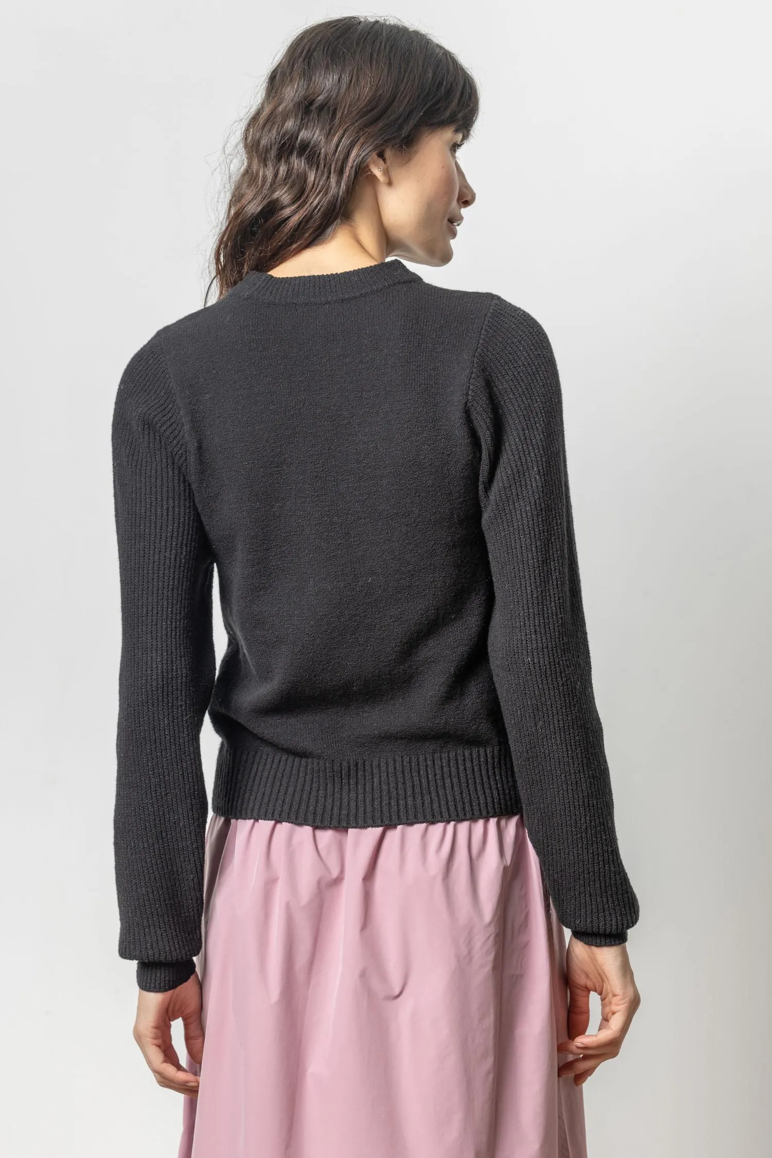 Rib Sleeve Crewneck Sweater sold by Lilla P product image thumbnail 5