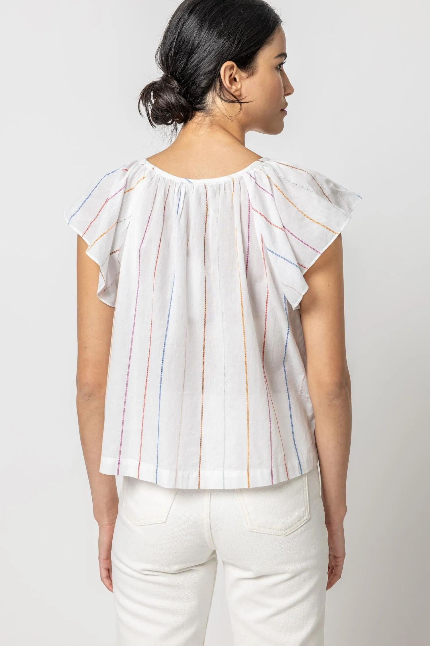 Shirred Short Sleeve Raglan Top sold by Lilla P product image thumbnail 3