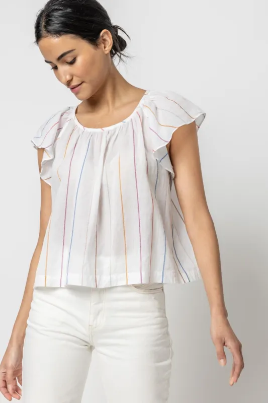 Shirred Short Sleeve Raglan Top sold by Lilla P