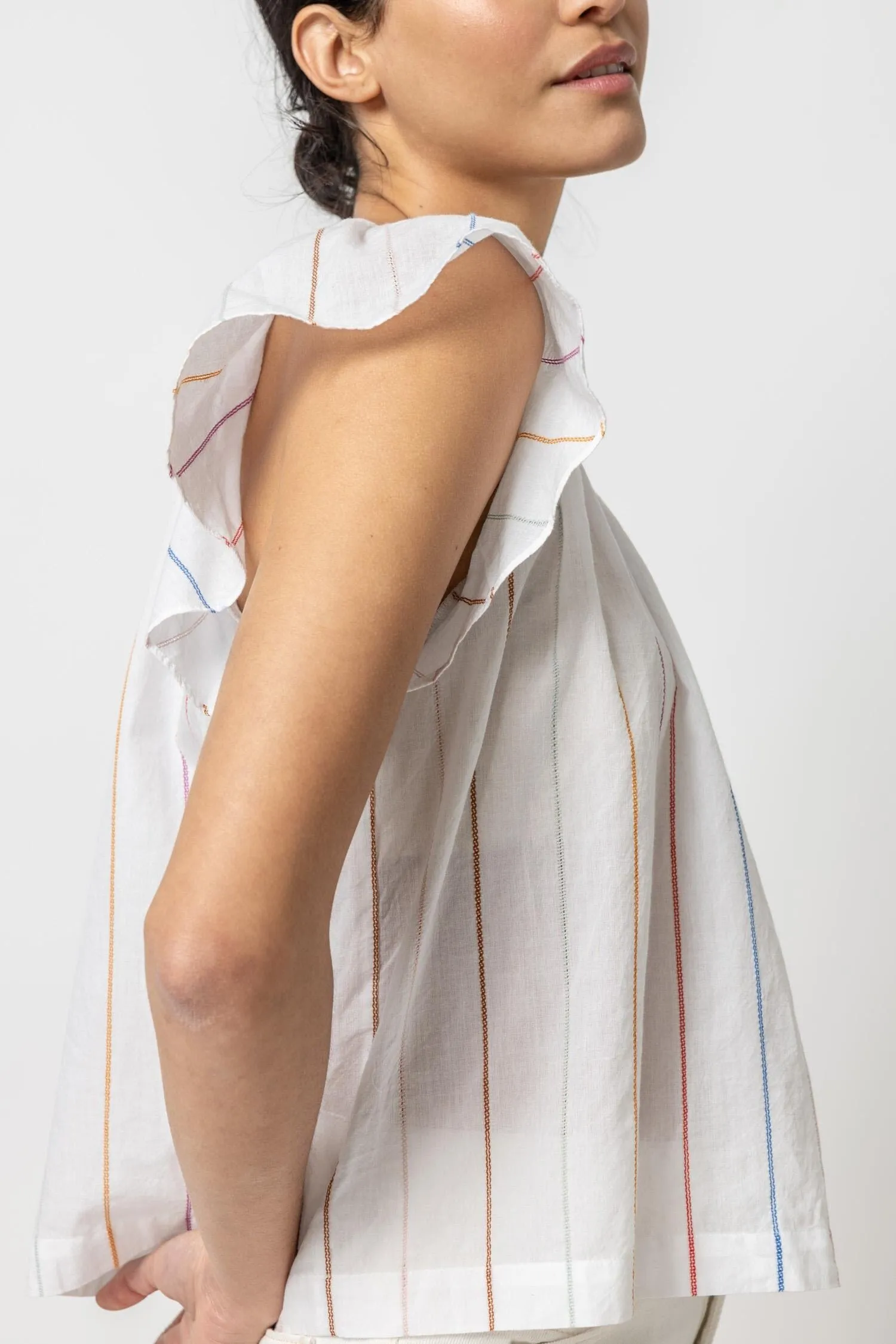 Shirred Short Sleeve Raglan Top sold by Lilla P product image thumbnail 2