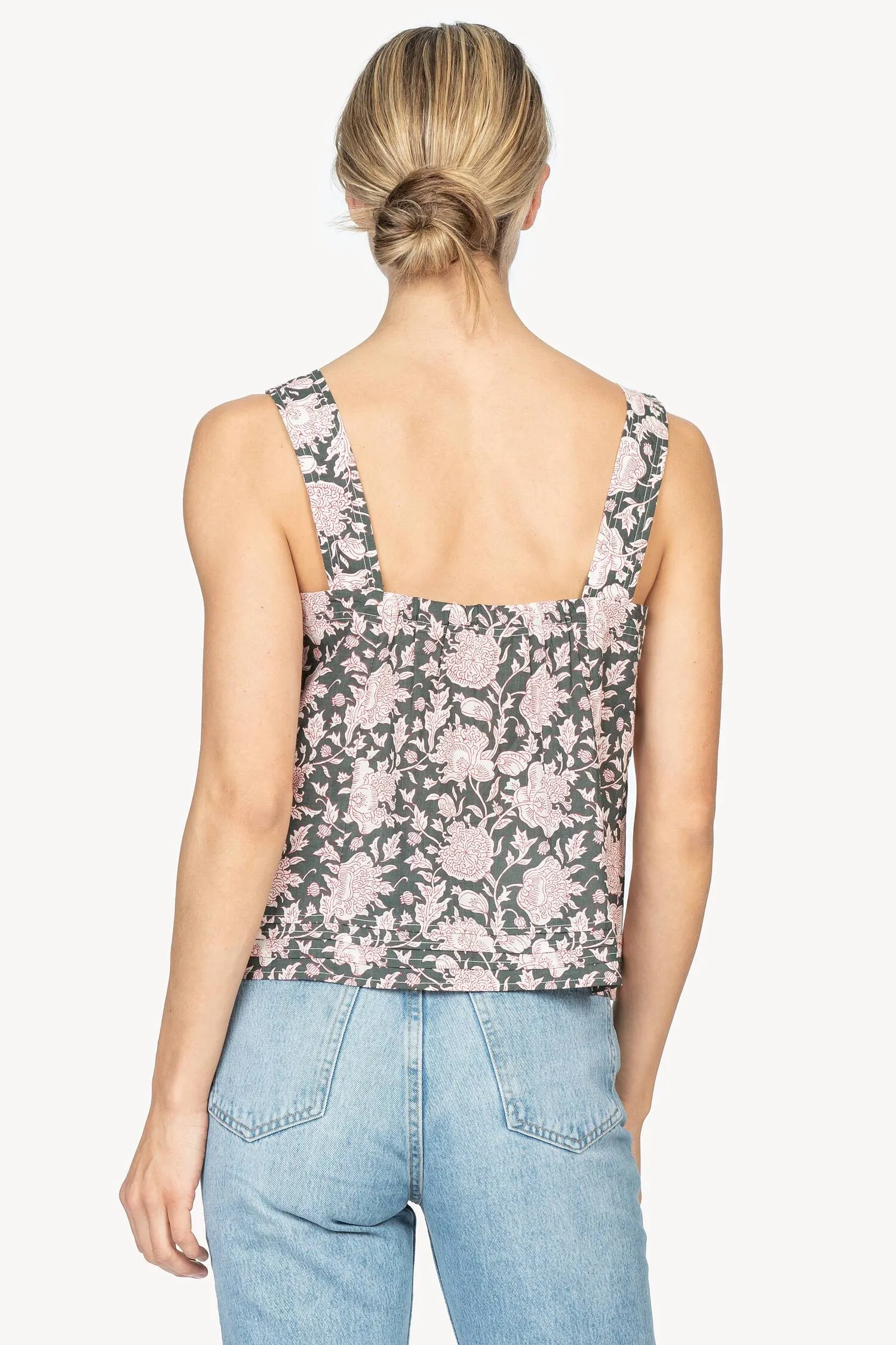 Shirred Square Neck Tank sold by Lilla P product image thumbnail 4