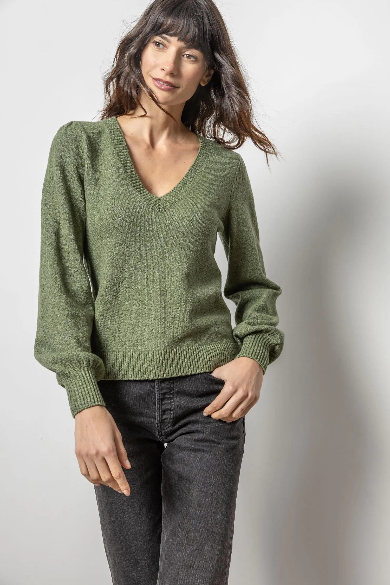 Full Sleeve V-Neck Sweater sold by Lilla P product image thumbnail 3