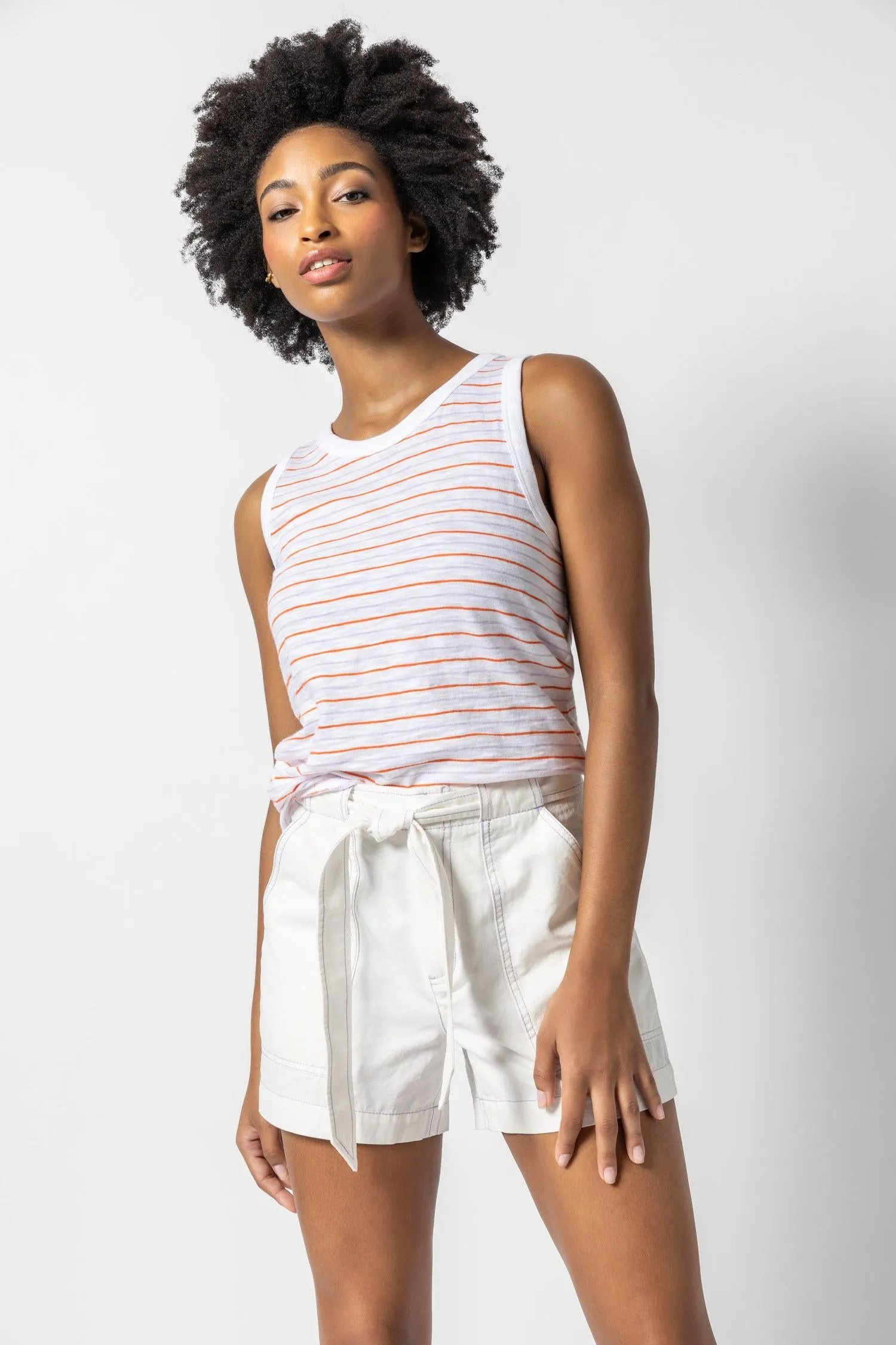 Striped Crew Tank sold by Lilla P product image thumbnail 3