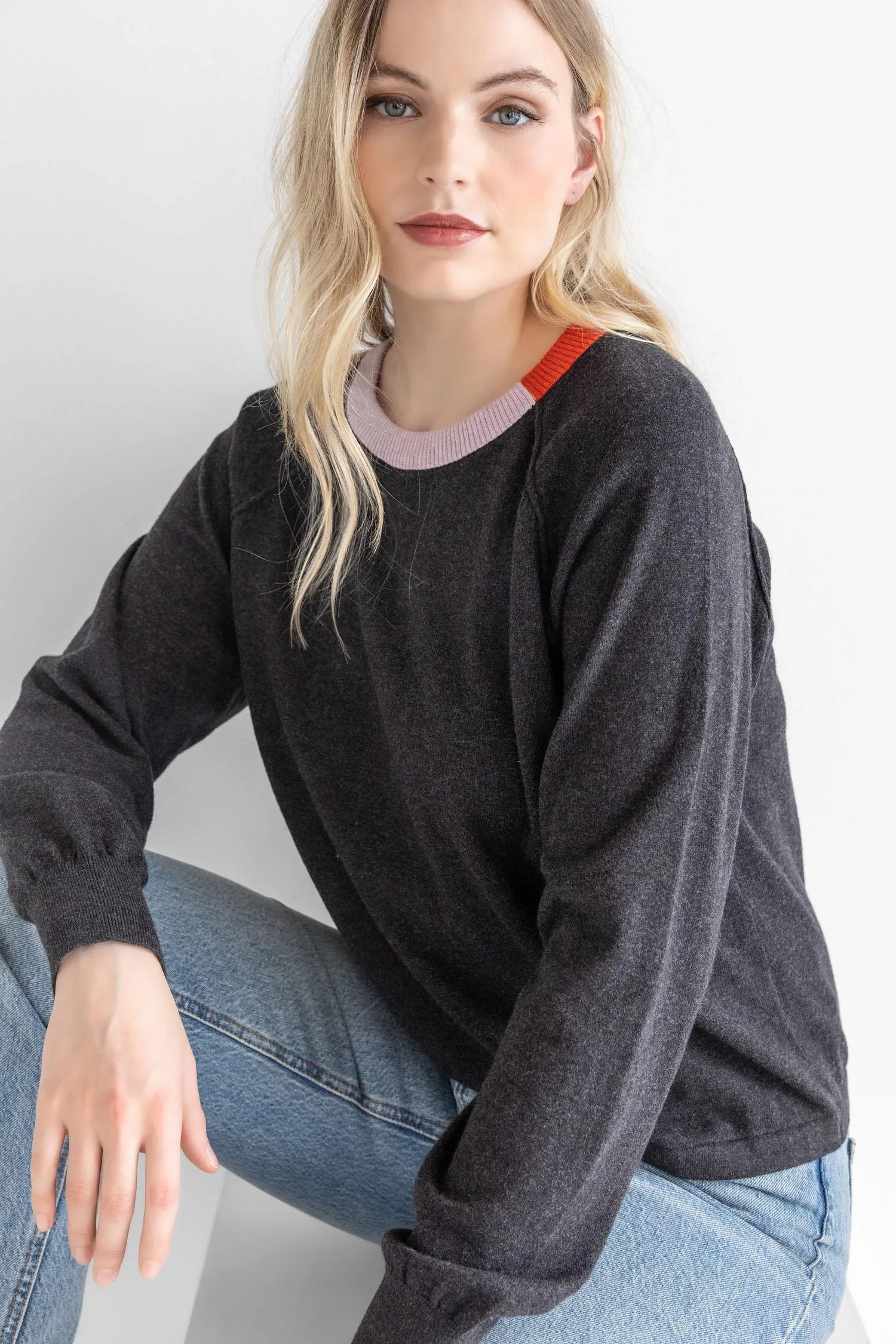 Colorblock Raglan Sweater sold by Lilla P product image thumbnail 3