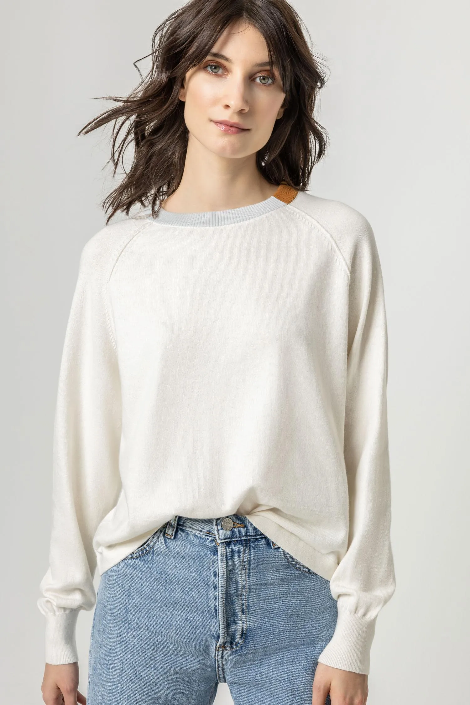 Colorblock Raglan Sweater sold by Lilla P