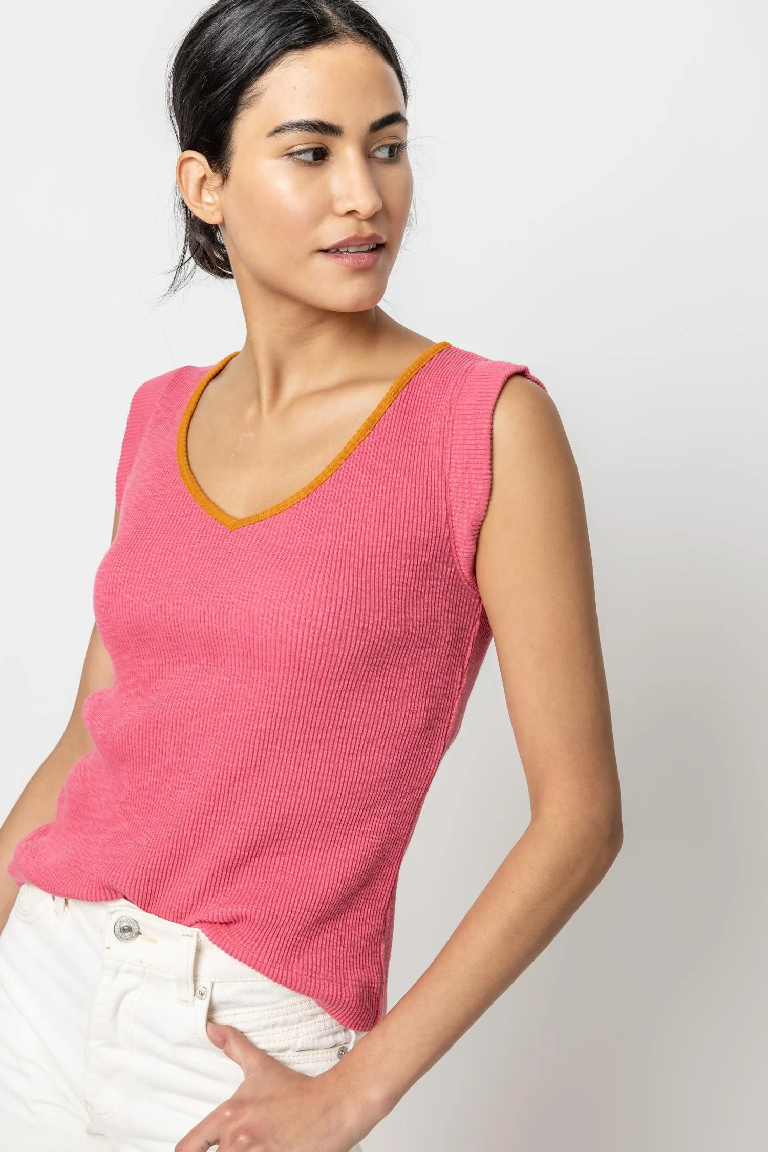 Cap Sleeve V-Neck sold by Lilla P product image thumbnail 3