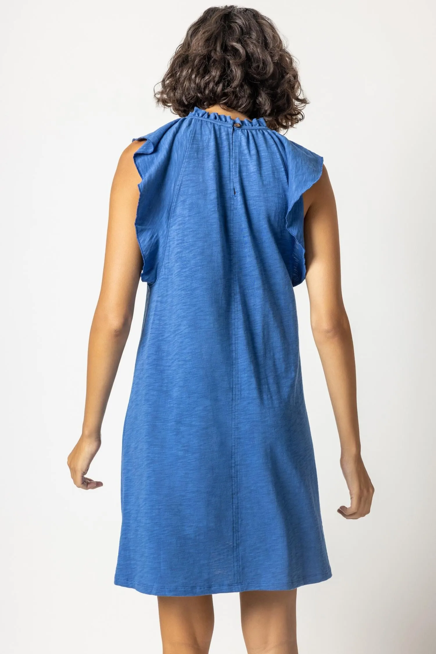 Ruffle Trim Sleeveless Dress sold by Lilla P product image thumbnail 2