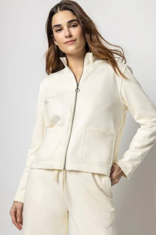 Mock Neck Zip Front Jacket sold by Lilla P