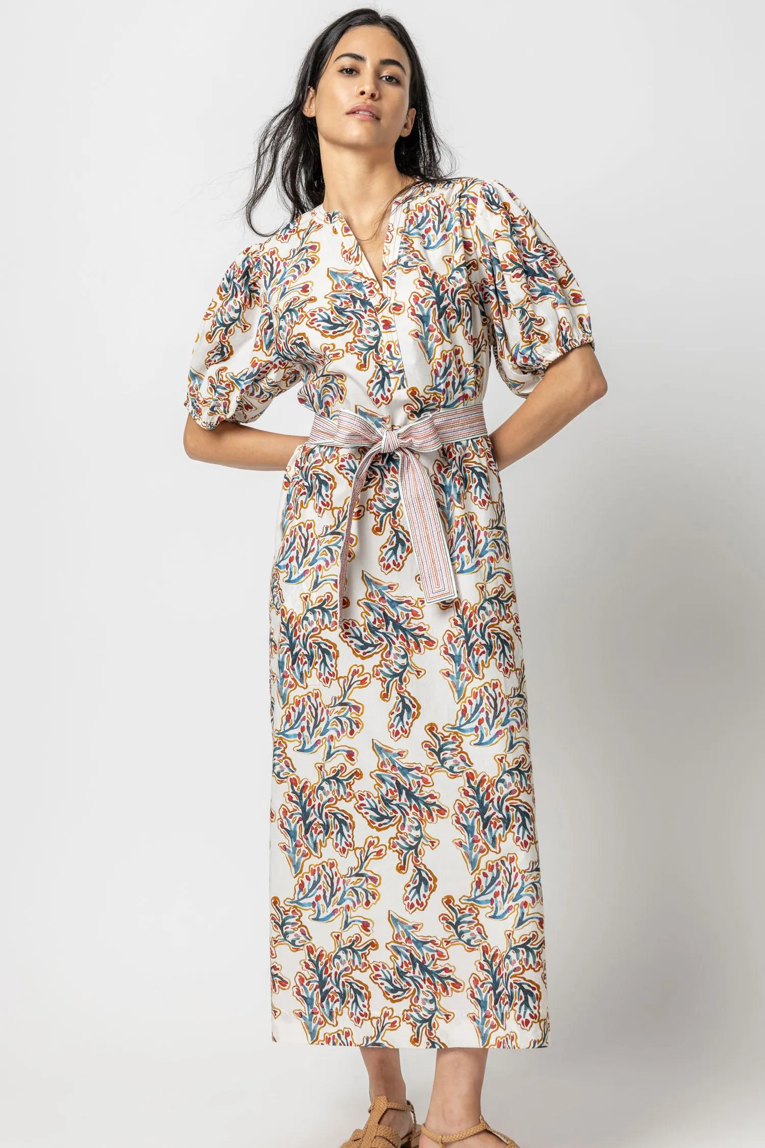 Split Neck Full Sleeve Maxi Dress sold by Lilla P