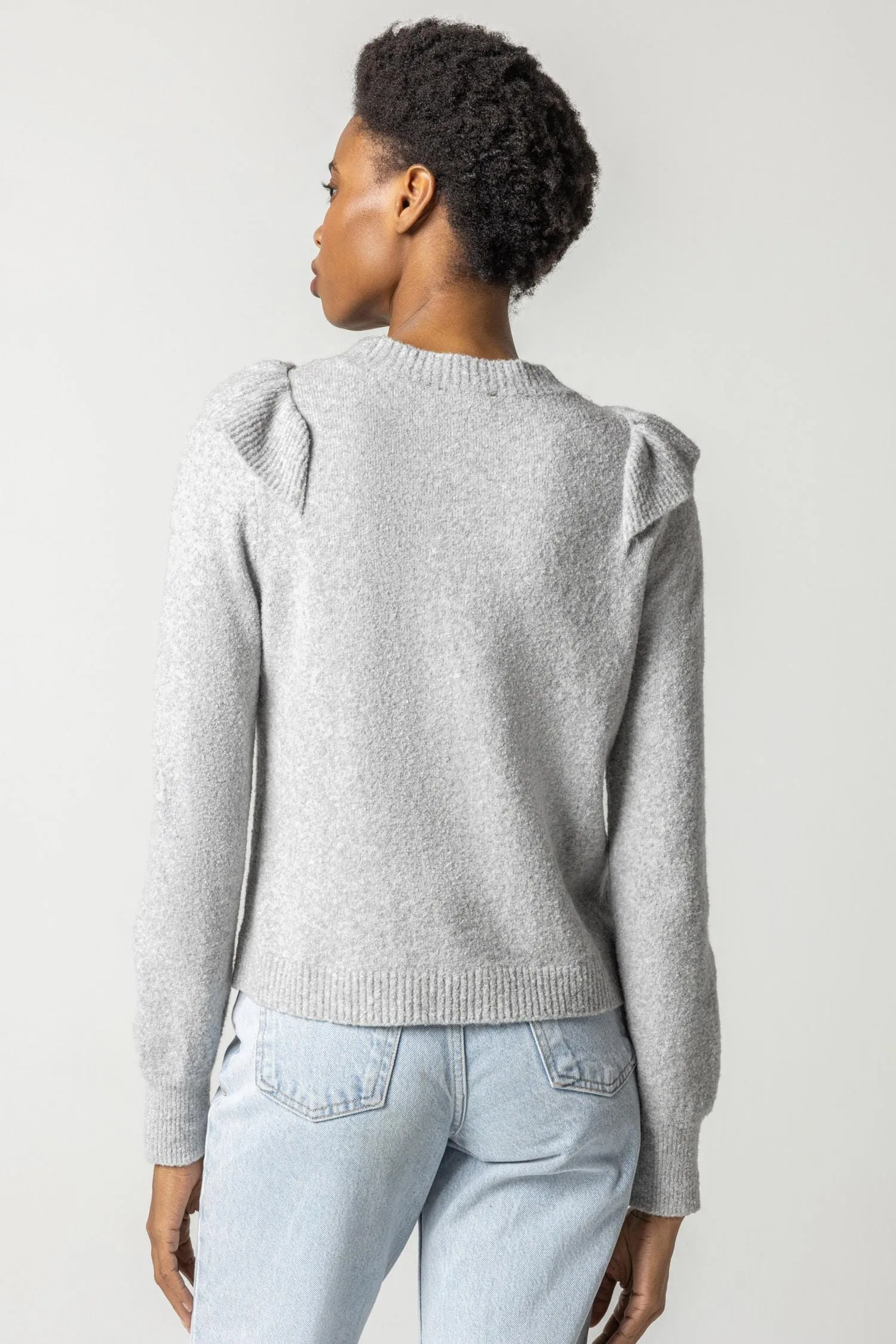 Easy Ruffle Crewneck Sweater sold by Lilla P product image thumbnail 2