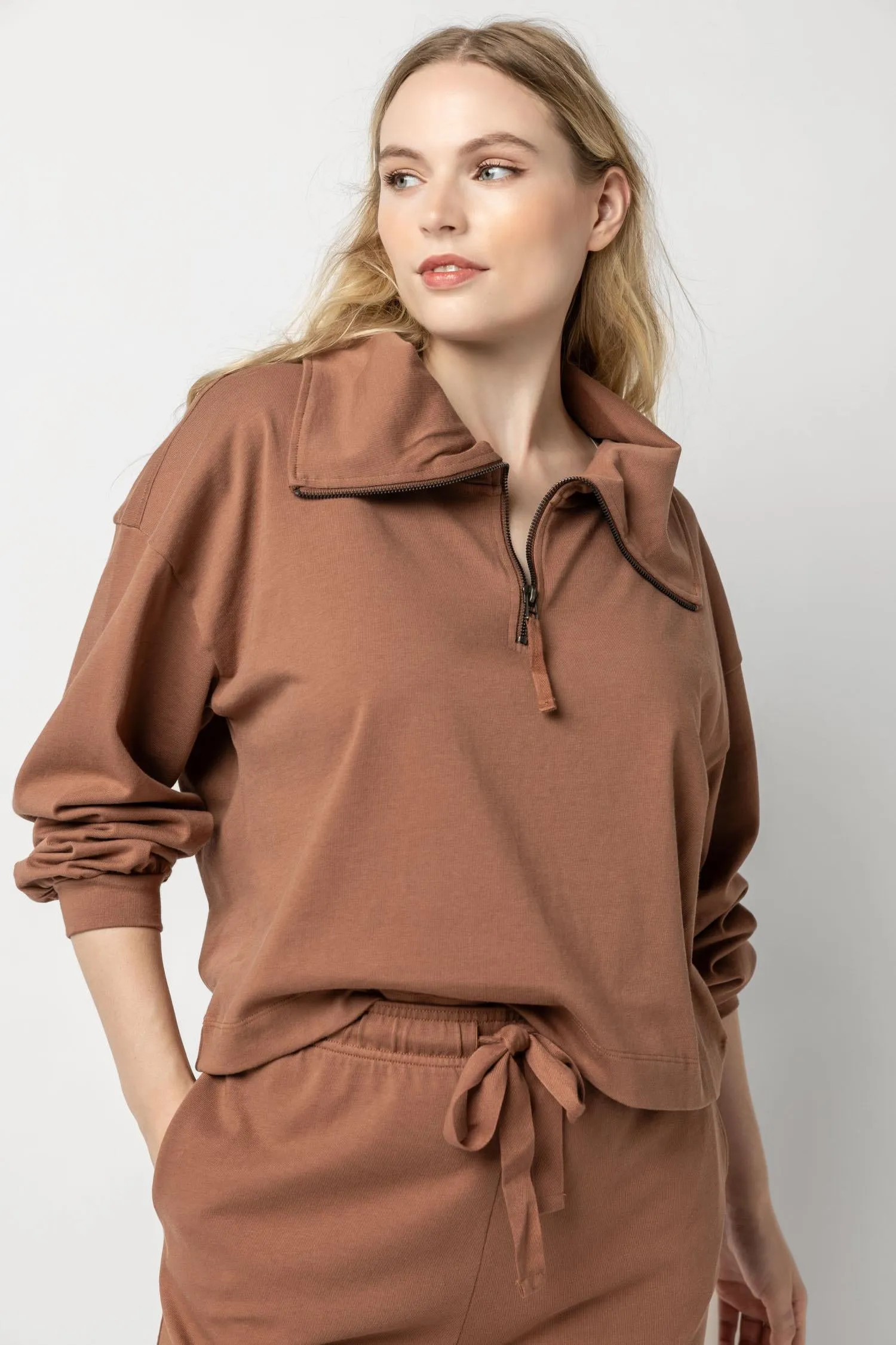 Full Sleeve Half Zip sold by Lilla P product image thumbnail 2