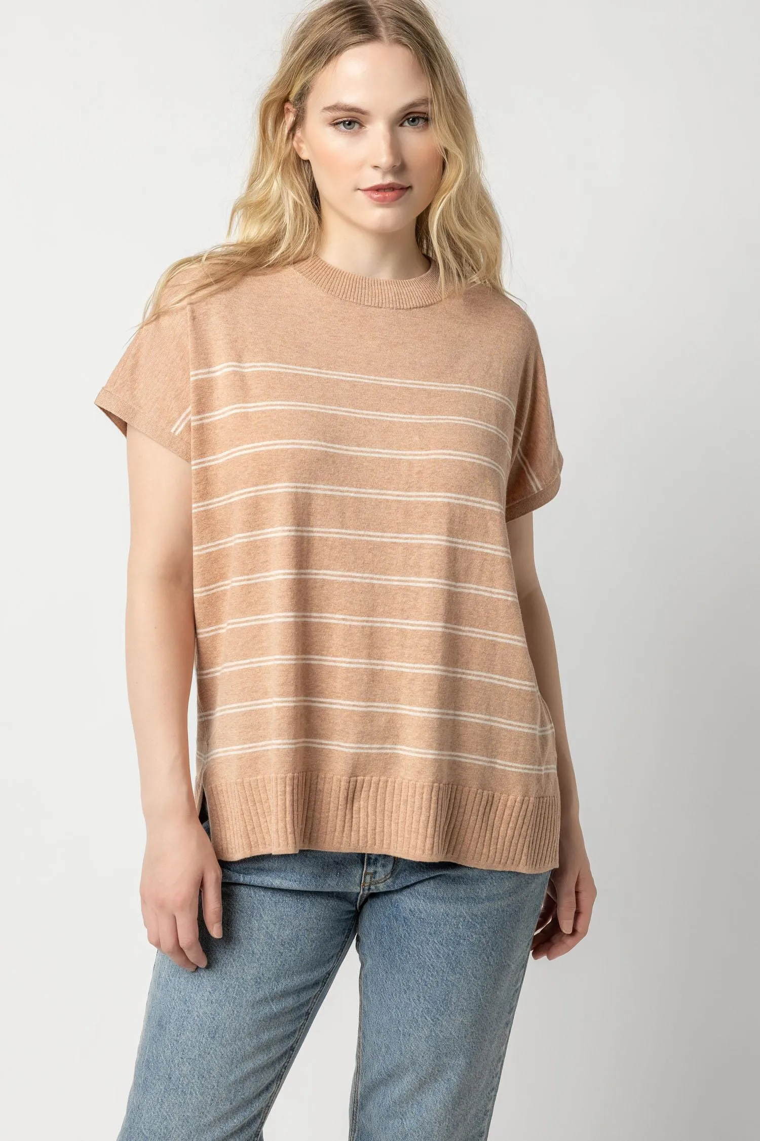 Striped Poncho Sweater sold by Lilla P product image thumbnail 4