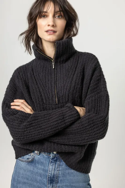 Ribbed Half Zip Sweater sold by Lilla P
