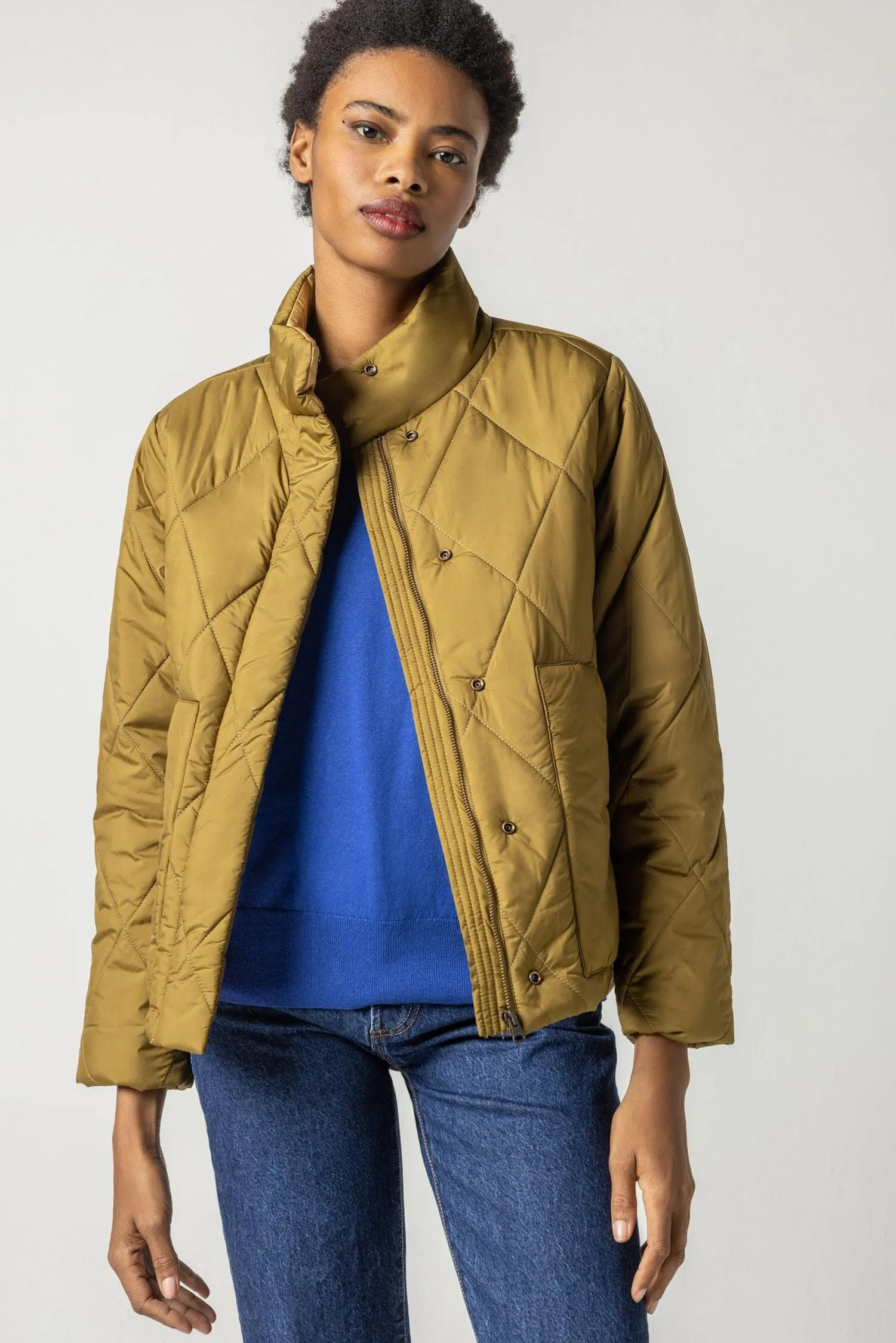 Shirttail Hem Zip Front Jacket sold by Lilla P product image thumbnail 4