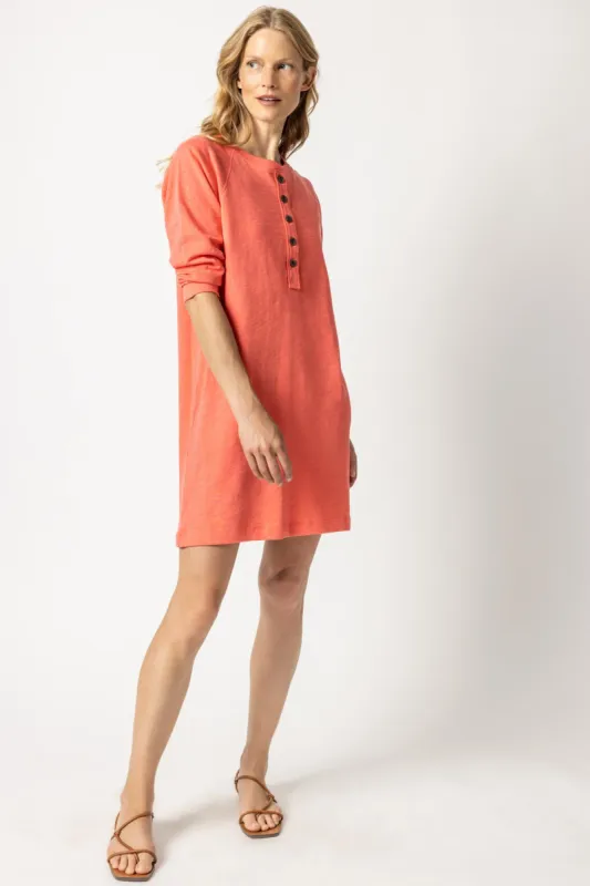 3/4 Sleeve Henley Dress sold by Lilla P