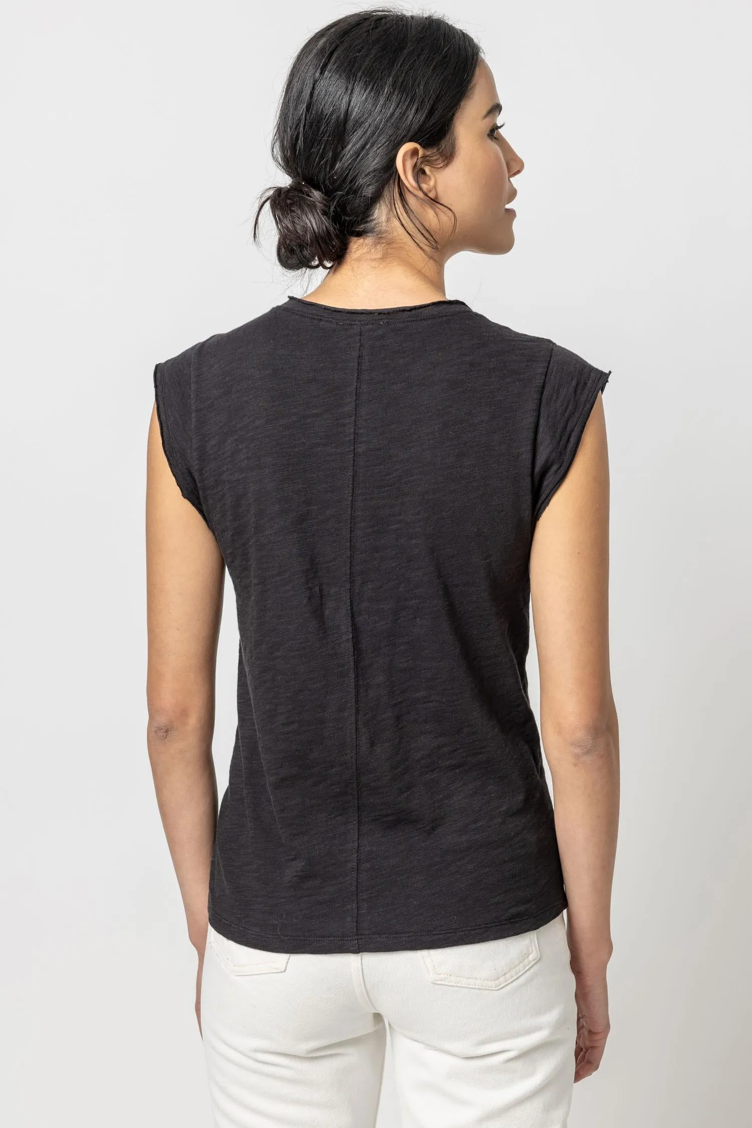 Cap Sleeve V-Neck sold by Lilla P product image thumbnail 4