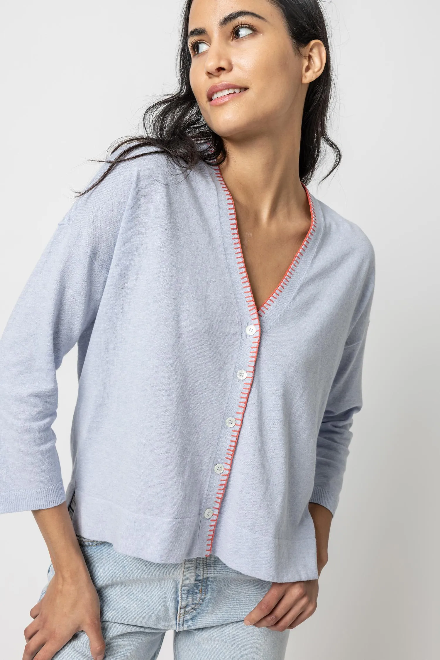 Blanket Stitch Cardigan sold by Lilla P product image thumbnail 3