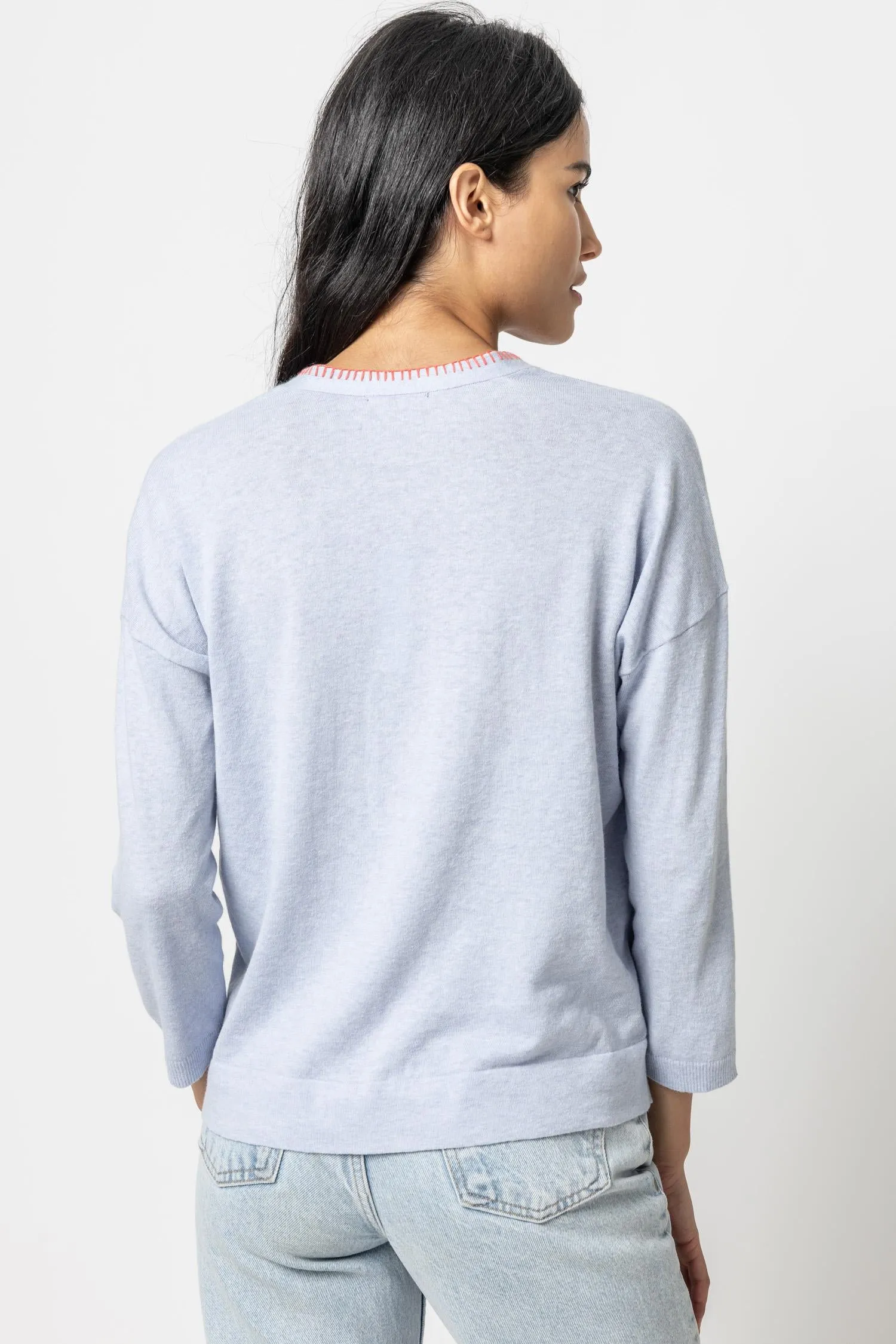 Blanket Stitch Cardigan sold by Lilla P product image thumbnail 4