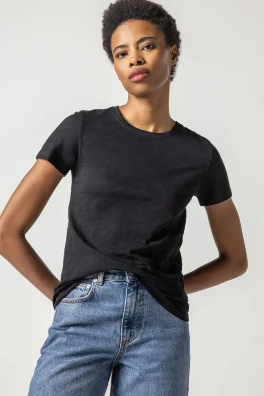 Short Sleeve Back Seam Tee sold by Lilla P