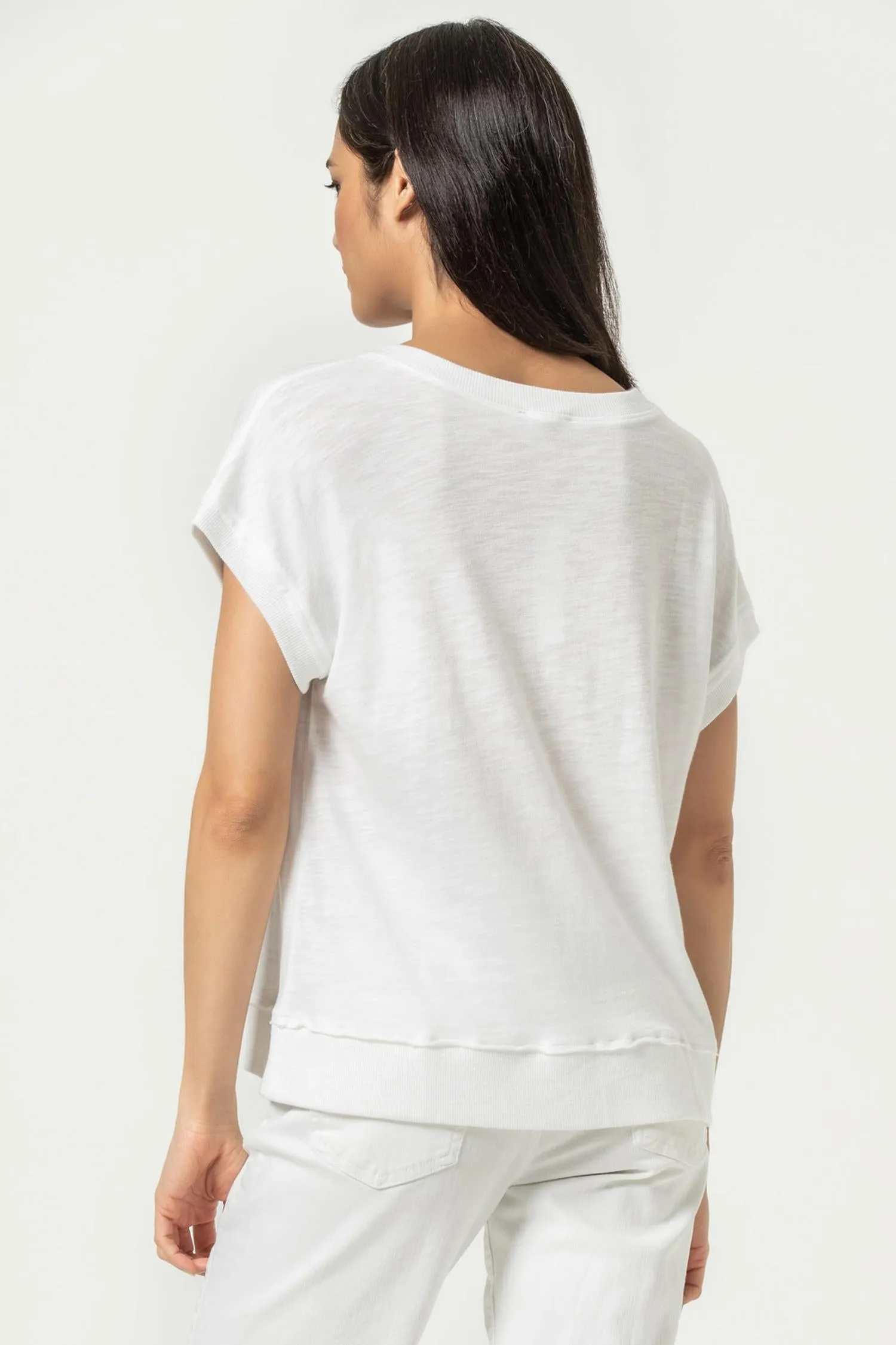 Boxy V-Neck Henley sold by Lilla P product image thumbnail 2
