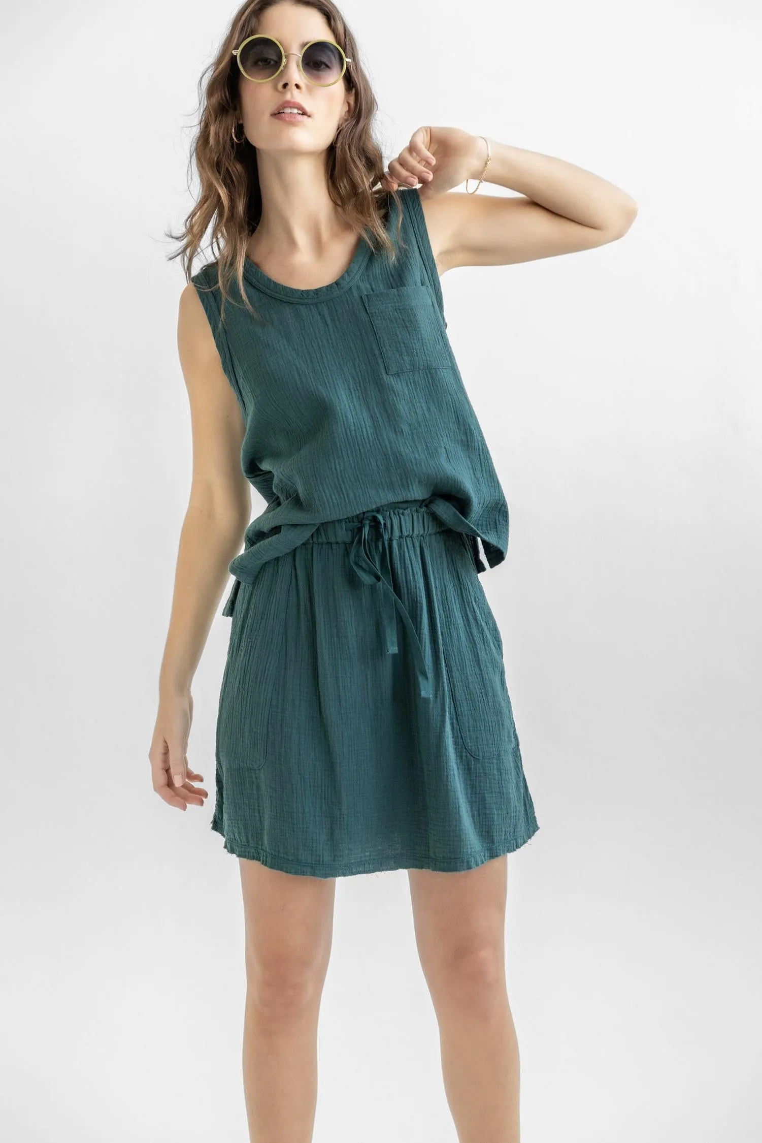 Sleeveless Top with Slits sold by Lilla P product image thumbnail 5