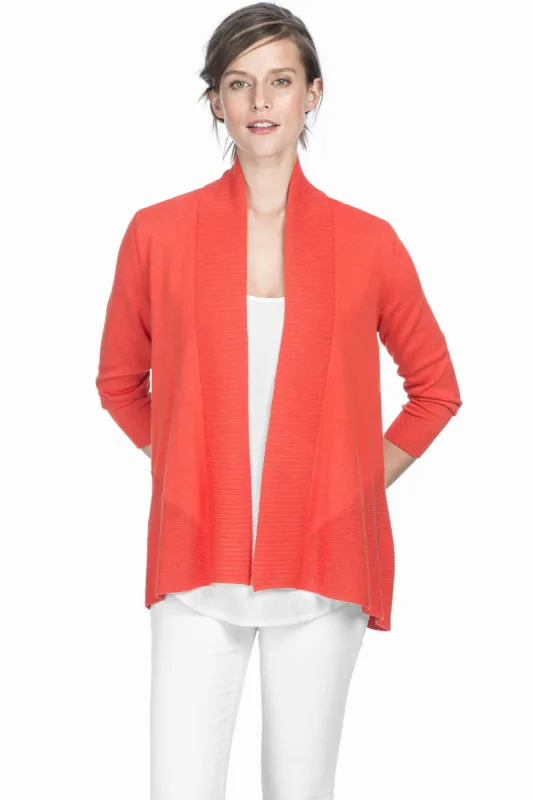 3/4 Sleeve Open Cardigan sold by Lilla P