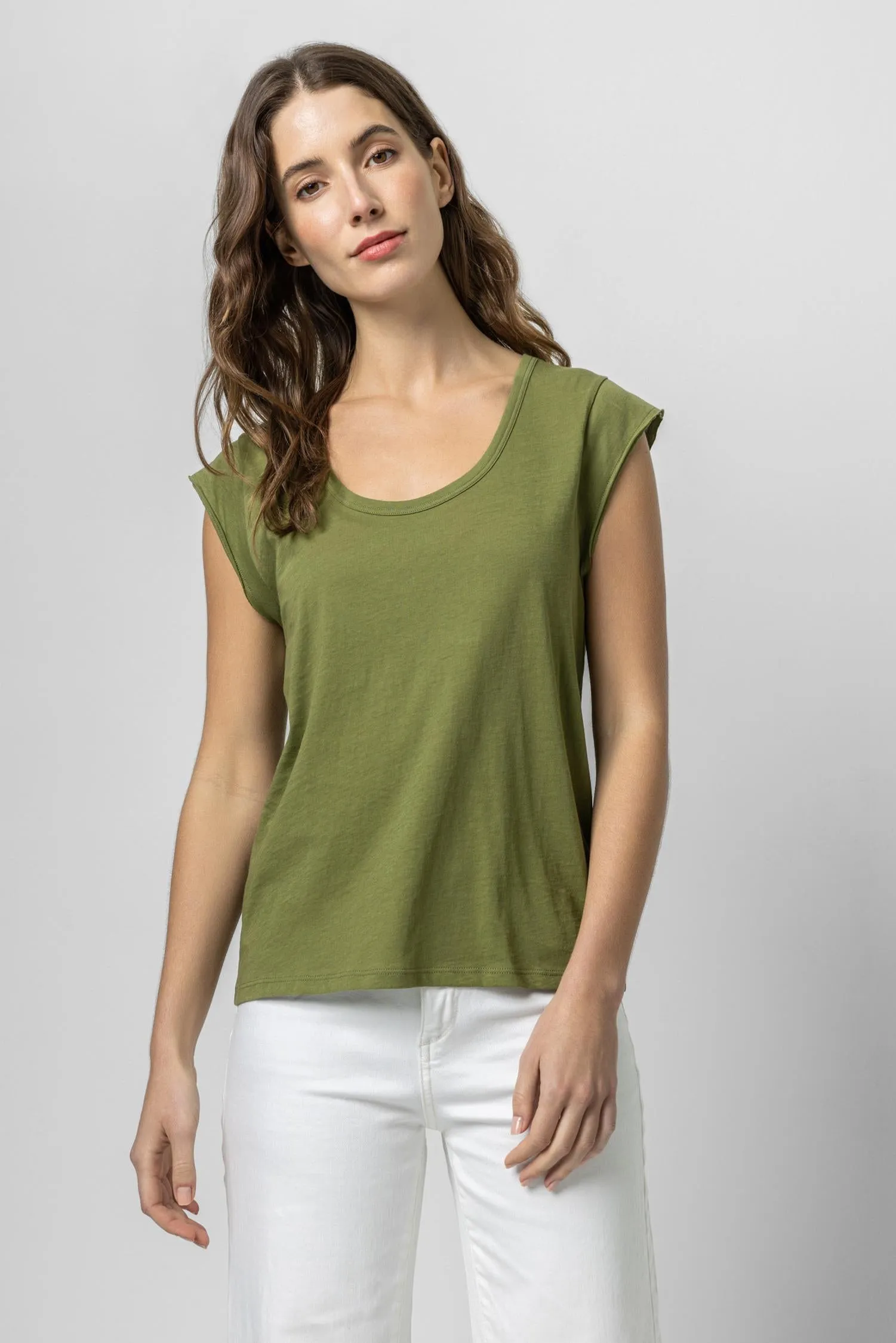 Cap Sleeve Scoop Neck sold by Lilla P product image thumbnail 5
