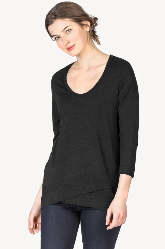3/4 Sleeve Ribbed Bottom Tee sold by Lilla P