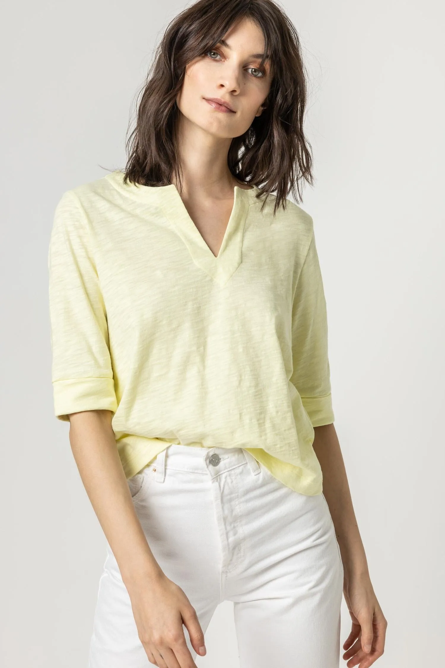 Split Neck Easy Top sold by Lilla P