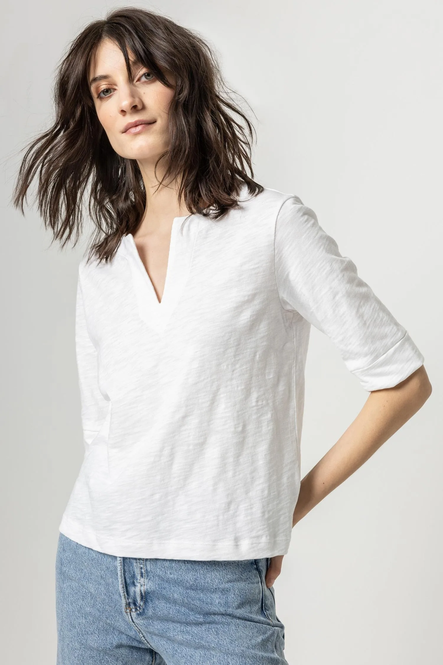 Split Neck Easy Top sold by Lilla P product image thumbnail 3