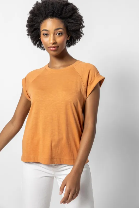 Boxy Cuffed Sleeve Crewneck sold by Lilla P