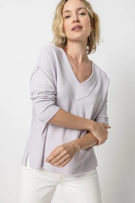 Easy Dropped Shoulder V-Neck sold by Lilla P