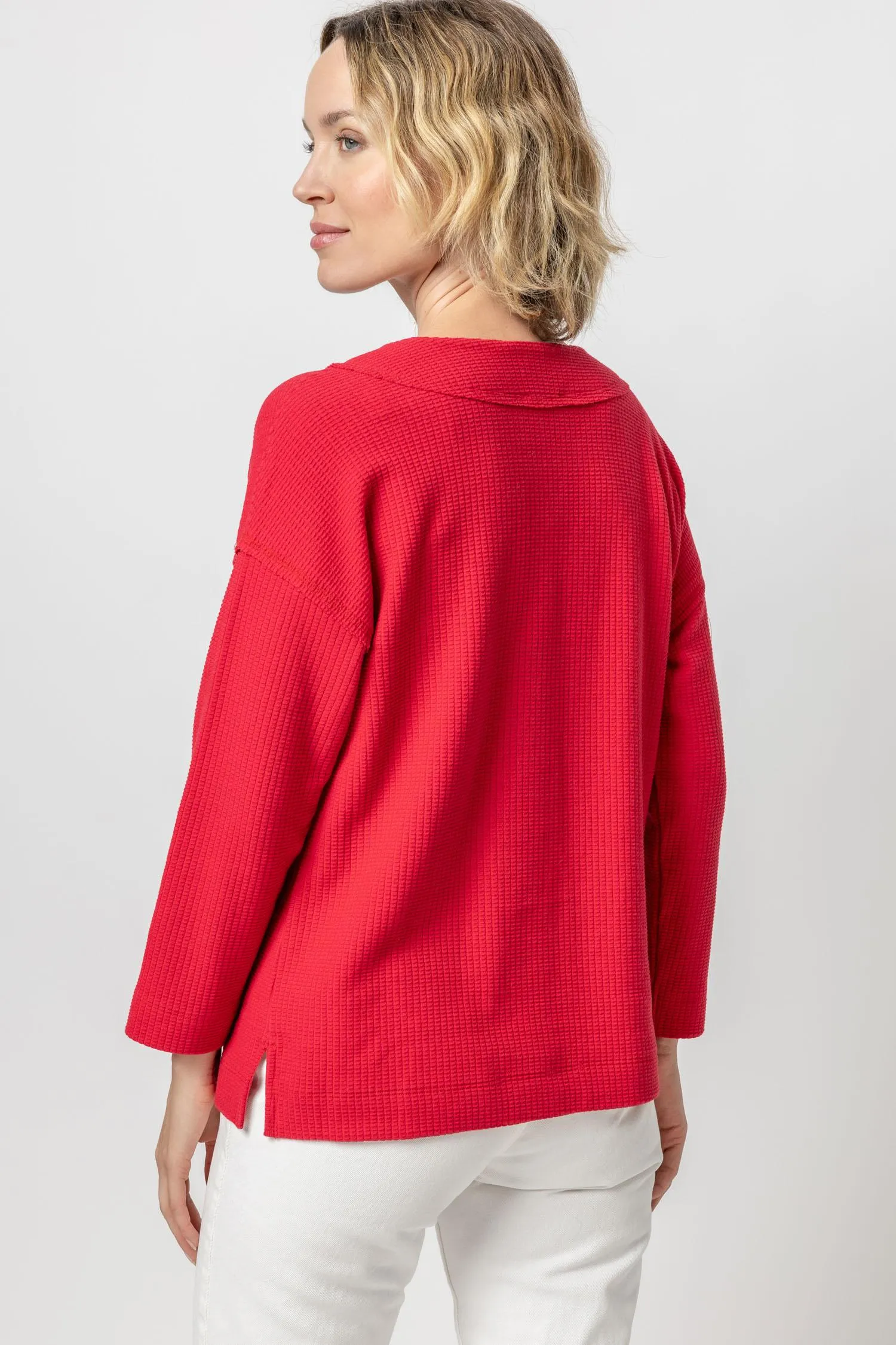 Easy Dropped Shoulder V-Neck sold by Lilla P product image thumbnail 4