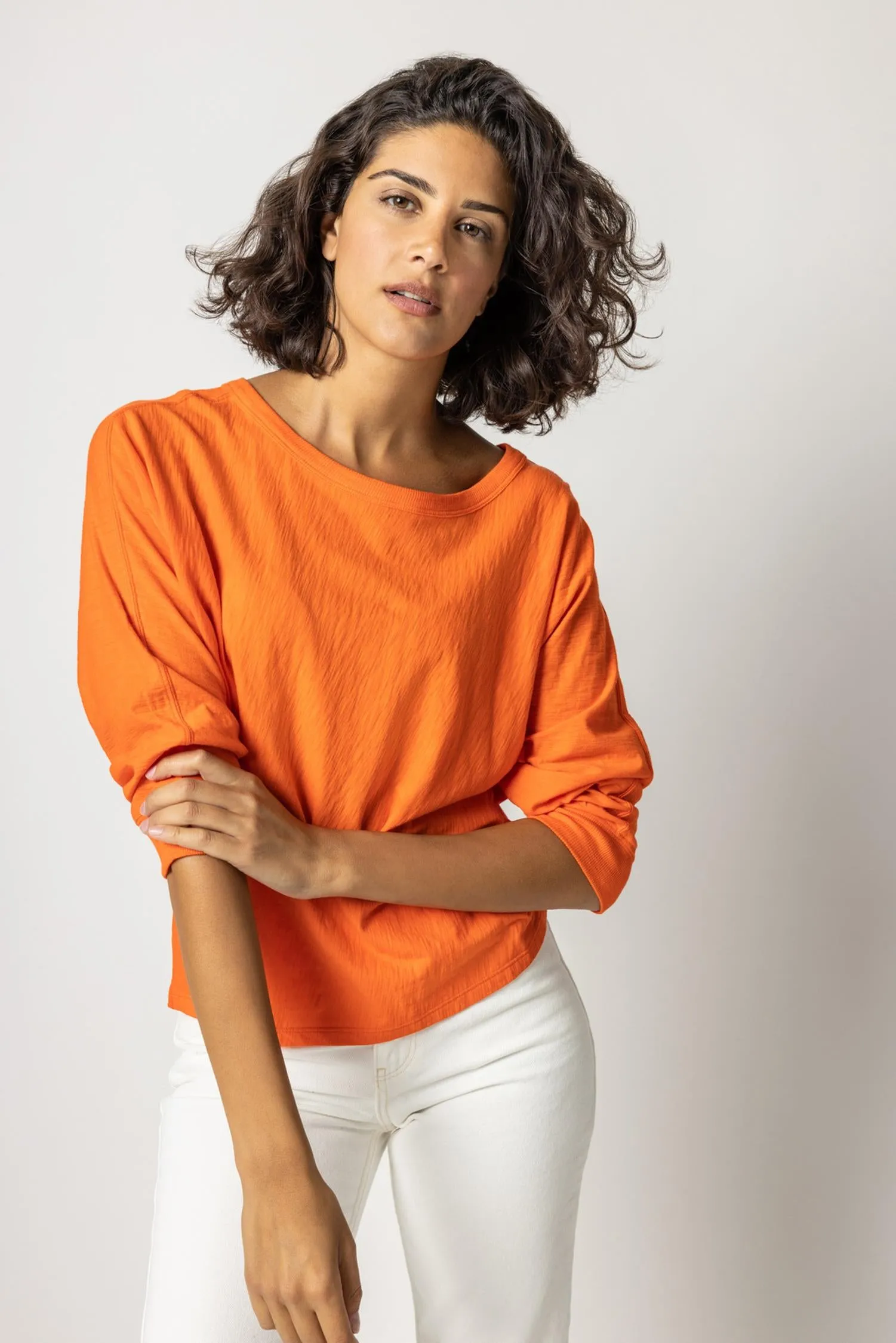3/4 Sleeve Boatneck Dolman sold by Lilla P product image thumbnail 3
