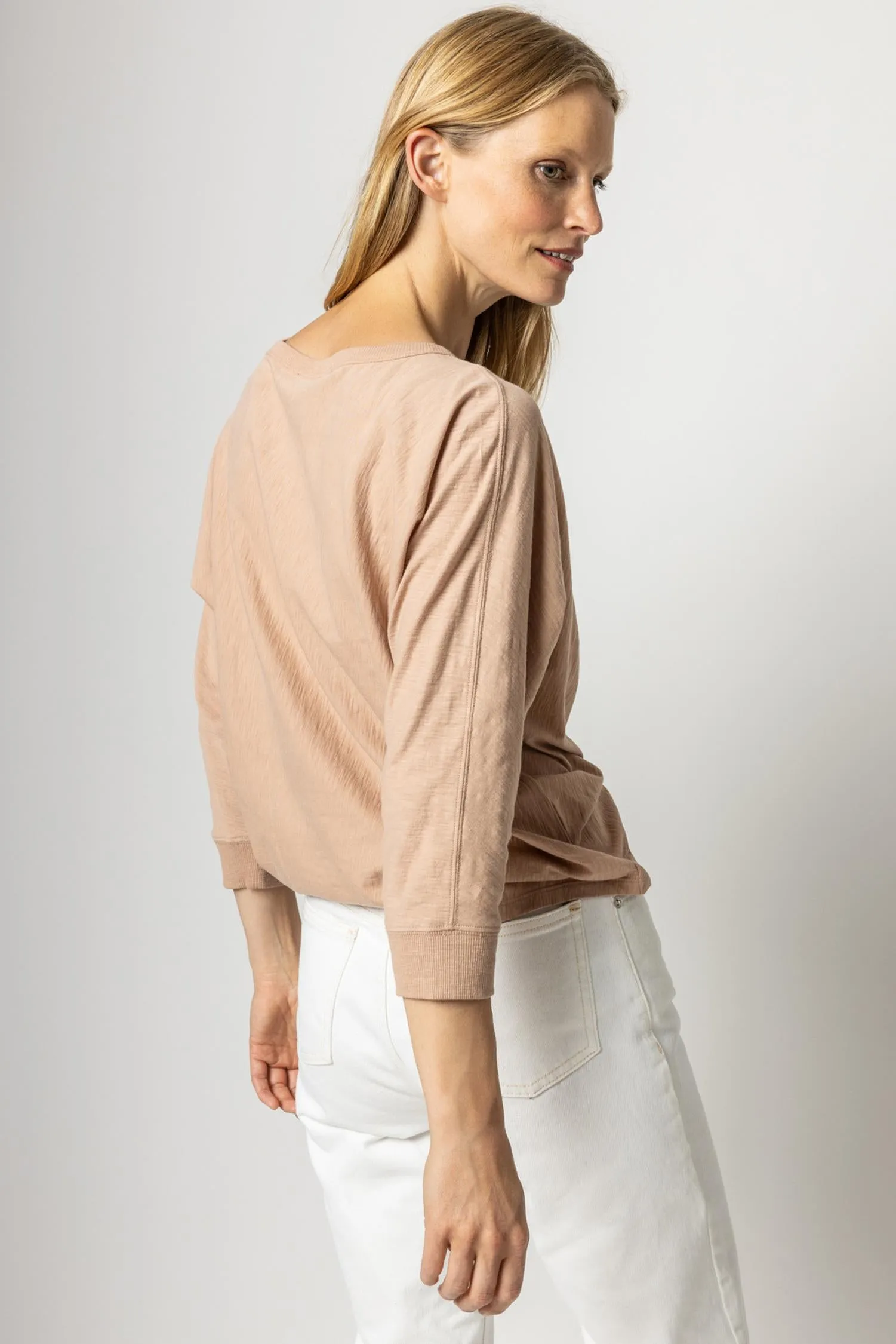 3/4 Sleeve Boatneck Dolman sold by Lilla P product image thumbnail 2