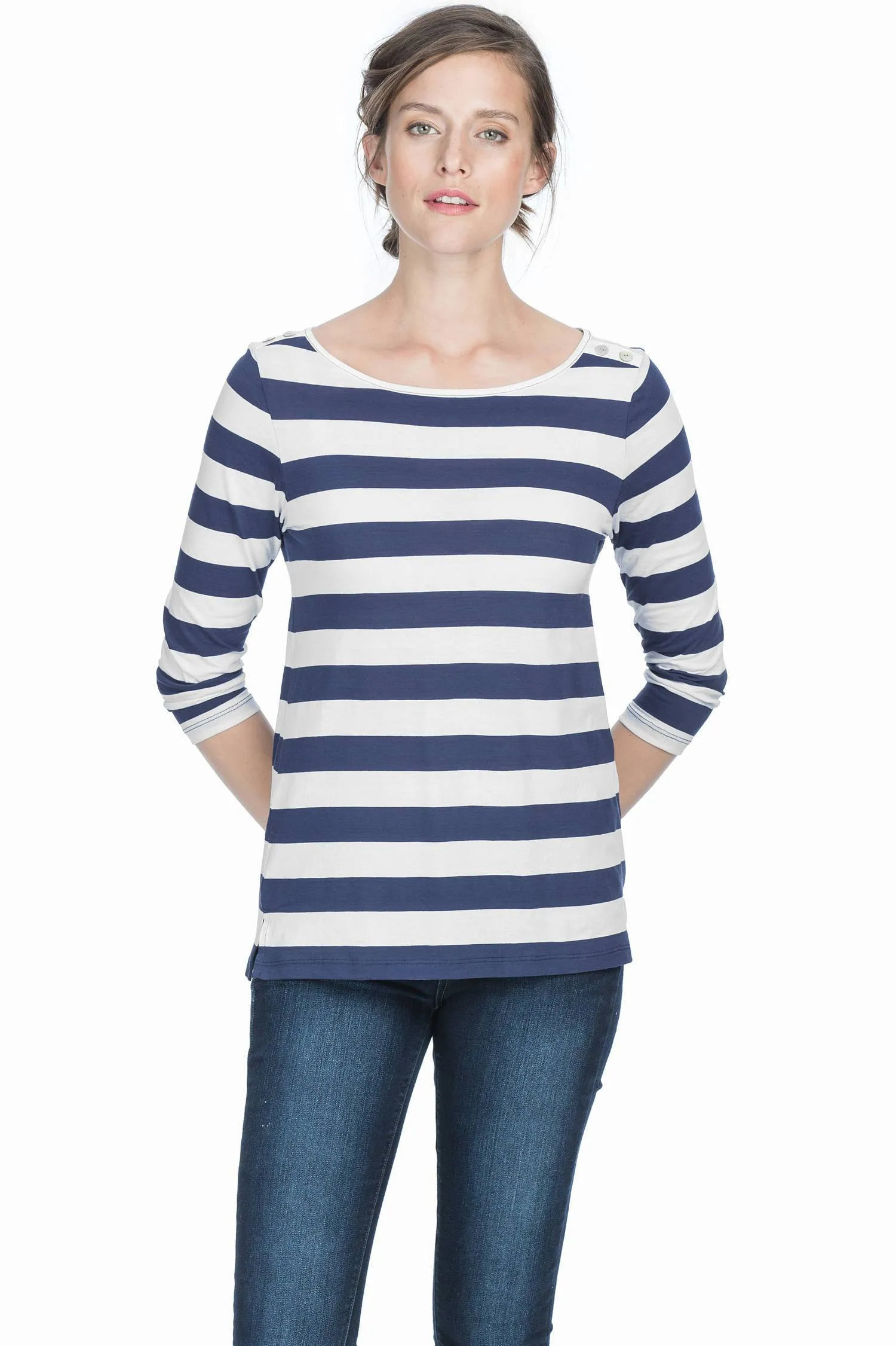 3/4 Sleeve Boatneck sold by Lilla P product image thumbnail 3